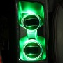 Car Auto Universal Acrylic Solar USB Charger Water Cup Groove LED Ambient Light(Green Light)