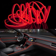 4M холодный свет Гибкий светодиодный светодиодный свет для украшения автомобиля (красный свет)