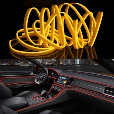 4M холодный свет Гибкий светодиодный светодиодный свет для украшения автомобиля (желтый свет)
