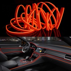 3M холодный свет Гибкий светодиодный светодиодный свет для украшения автомобиля (оранжевый свет)