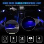 4 PCS Universal Car Colorful LED Inner Handle Light Atmosphere Lights Decorative Lamp DC12V / 0.5W Cable Length: 70cm (Colour)