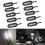 10 PCS Universal Car / Motorcycles LED Atmosphere Lights Inner Decorative Lamp DC12V(White Light)