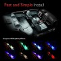 4 in 1 Universal Car Cigarette Lighter Colorful Acoustic LED Atmosphere Lights Colorful Lighting Decorative Lamp, with 18LEDs SMD-5050 Lamps and Remote Control, DC 12V 8.6W