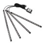 4 in 1 Universal Car USB 8-color APP Control LED Atmosphere Light Decorative Lamp, with 18LEDs Lamps Cable Length: 1.5m