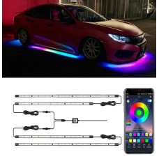 Car Modification Symphony Voice Control LED Chassis Lights, Specification:2 x 90cm + 2 x 120cm