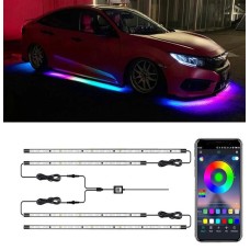 Модификация автомобиля Симфоническая голосовая управление светодиодными светодиодными огнями, спецификация: 2 x 120 см + 2 x 150см