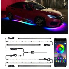 Car Modification Symphony Voice Control LED Chassis Lights, Specification:4 x 60cm + 2 x 120cm