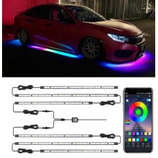 Car Modification Symphony Voice Control LED Chassis Lights, Specification:4 x 60cm + 2 x 150cm