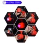 D75 4W The Fifth Generation Fantasy USB Charging Colorful Changing Crystal Magic Ball Stage Light LED DJ Atmosphere Light with Remote Control for Car, Disco DJ, KTV Club, Bar, Wedding, Home Party, DC 5V