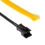 EL Cold Yellow Light Waterproof Flat Flexible Car Strip Light with Driver for Car Decoration, Length: 5m(Orange)