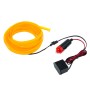 EL Cold Yellow Light Waterproof Flat Flexible Car Strip Light with Driver for Car Decoration, Length: 5m(Orange)
