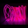 EL Cold Pink Light Waterproof Flat Flexible Car Strip Light with Driver for Car Decoration, Length: 5m(Pink)