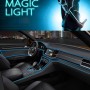 EL Cold Blue Light Waterproof Flat Flexible Car Strip Light with Driver for Car Decoration, Length: 5m(Blue)