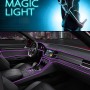 EL Cold Purple Light Waterproof Flat Flexible Car Strip Light with Driver for Car Decoration, Length: 5m(Purple)