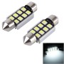 2 PCS 41mm Festoon 3W 300LM White Light 8 LED 3528 SMD Canbus Error-Free Car Reading Lamps, DC 12