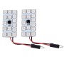 2 PCS Colorful 41MM T10 + Bicuspid Port Remote Control Car Dome Lamp LED Reading Light with 15 LED Lights