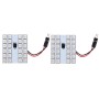 2 PCS Colorful 41MM T10 + Bicuspid Port Remote Control Car Dome Lamp LED Reading Light with 24 LED Lights