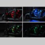 2 PCS Colorful 41MM T10 + Bicuspid Port Remote Control Car Dome Lamp LED Reading Light with 24 LED Lights