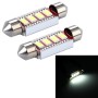 2 PCS DC 12V 3W 39MM 5730 Bicuspid Port Decoding Car Dome Lamp LED Reading Light with 6 LED Lights(White Light)