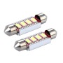 2 PCS DC 12V 3W 39MM 5730 Bicuspid Port Decoding Car Dome Lamp LED Reading Light with 6 LED Lights(White Light)