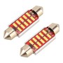 2 PCS DC 12V 2W 41MM 4014 Bicuspid Port No Decoding Car Dome Lamp LED Reading Light with 10 LED Lights(White Light)