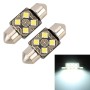 2 шт. 31 мм DC12V / 1,5 Вт / 6000K / 110LM 4LEDS SMD-3030 Лампа для чтения автомобилей куполо