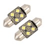 2 PCS 31mm DC12V / 1.5W / 6000K / 110LM 4LEDs SMD-3030 Car Reading Lamp Dome Light, with Decoder