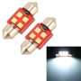 2 шт. 31 мм DC12V / 1,6 Вт / 6000K / 130LM 4LEDS SMD-3030