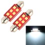 2 ПК 39 мм DC12V / 2,2W / 6000K / 130LM 6LEDS SMD-3030