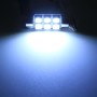 10 PCS 36mm DC12V / 2W / 7000K / 80LM 6LEDs SMD-5050 Car Reading Lamp(White Light)