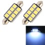 10 PCS 41mm DC12V / 2W / 7000K / 80LM 8LEDs SMD-5050 Car Reading Lamp(White Light)