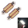 2 PCS DC 12V 3W 36MM Bicuspid Car Door Lamps Registration Mark light Dashboard Dome Door Lights LED Reading Lamp with 16 LED SMD 3014 Lights White