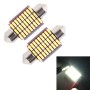 2 PCS DC 12V 6W 36MM Bicuspid Car Door Lamps Registration Mark light Dashboard Dome Door Lights LED Reading Lamp with 27 LED SMD 3014 Lights White