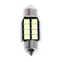 2 шт. 3 Вт 200 LM 6000K 31 мм 8 SMD-2835 Светодиоды Bicuspid Decoding Car Dome Lamp Lames Light Light, DC 12V (белый свет)