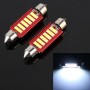 2 PCS 2W 100 LM 6000K 41MM 6 SMD-7020 LEDs Bicuspid Port Decoding Car Dome Lamp LED Reading Light, DC 12V, White Light (Red)