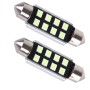 2 PCS DC 12V 2W 41MM 8 SMD-3528 LEDs Bicuspid Port Decoding Car Dome Lamp LED Reading Light(Ice Blue Light)