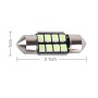 2 PCS DC 12V 2W 31MM 8 SMD-3528 LEDs Bicuspid Port Decoding Car Dome Lamp LED Reading Light(Ice Blue Light)