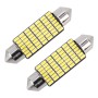 2 PCS 41mm DC12V / 1.2W / 6000K / 80LM 49LEDs SMD-3014 Car License Plate Light / Dome Light, with Decoder