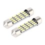 2 PCS 2W 100 LM 6000K 41MM Bicuspid Port Car Dome Lamp LED Reading Light with 16 SMD-4014 LED Lamps, DC 12V(White Light)