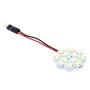 2 PCS 3W 200 LM 6000K Flower Shape Car Auto Interior Doom Reading Light with 12 SMD-5630 LED Lamps Bicuspid and T10 Adapter Cable, DC 12V(White Light)