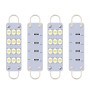 4 PCS 44mm DC12V 1W 6000K 100LM 12LEDs SMD-3528 Car Reading Lamp