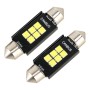 2 PCS 39mm DC12V / 2.5W / 6000K / 170LM 6LEDs SMD-3030 Car Reading Lamp Dome Light