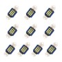 10 PCS 31mm DC12-24V / 1W / 6000K / 60LM 12LEDs SMD Car Reading Lamp Dome Light