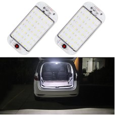 2 PCS ZS-3350 DC12-85V High Bright 48LEDs Lamp Beads Car Dome Light Cabin Light Bar