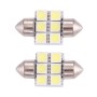 2 PCS 31mm Super White 6 LED Car Bulb Reading Light