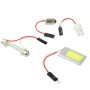 7W White Light LED Car Interior Lamp with T10 Dome + BA9S Festoon Adapter