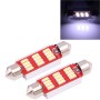 2 шт. 39 мм 3,5 Вт 180lm Белый свет 12 Светодиодный SMD 4014 Canbus Likering Lights Light Light