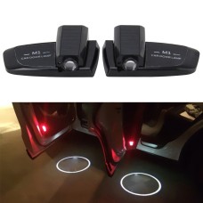 2 PCS Intelligent Induction HD Projection Car Door Welcome Lamps Display Logo for Porsche(Black)