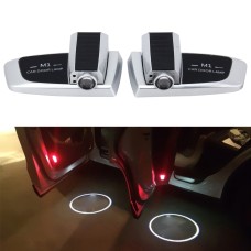 2 PCS Intelligent Induction HD Projection Car Door Welcome Lamps Display Logo for Porsche(Silver)