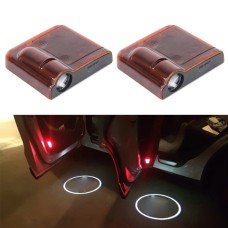 2 PCS LED Ghost Shadow Light, Car Door LED Laser Welcome Decorative Light, Display Logo for Benz Car Brand(Red)